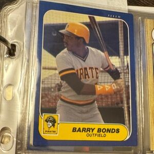 1986 Fleer Update U-14 Barry Bonds Baseball Card